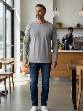 Hanes Men’s Cool DRI Long Sleeve Performance Shirt - Size XL - EUC Gray